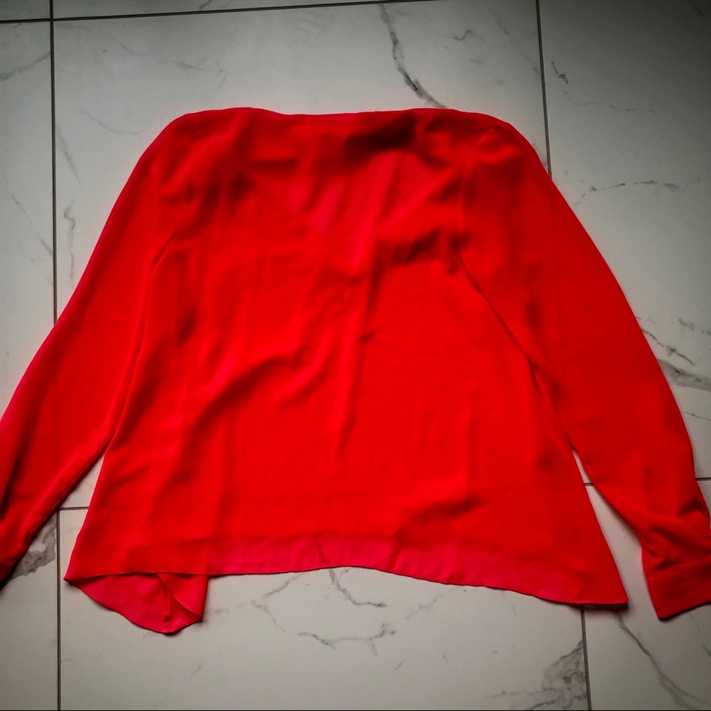 Free People Sheer Blouse With High Low Sides - Picture 6 of 6